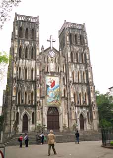 Foto, materieel, vrij, landschap, schilderstuk, bevoorraden foto,Hanoi van een grote kerk, , , , 