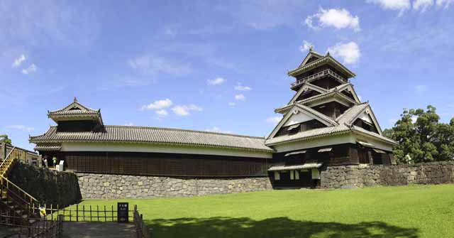 Foto, materieel, vrij, landschap, schilderstuk, bevoorraden foto,In Kumamoto Castle, , , , 