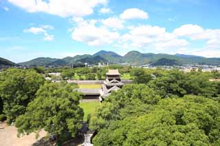 Foto, materieel, vrij, landschap, schilderstuk, bevoorraden foto,In Kumamoto Castle, , , , 