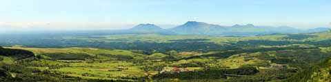 Foto, materiell, befreit, Landschaft, Bild, hat Foto auf Lager,Einen herrlichen Blick auf den Mt.Aso, , , , 