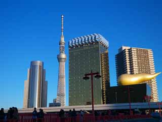 Foto, materieel, vrij, landschap, schilderstuk, bevoorraden foto,Sky-boom en de Asakusa, , , , 