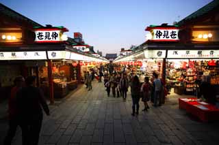 fotografia, materiale, libero il panorama, dipinga, fotografia di scorta,Il Tempio di Asakusa Kannon e nella via commerciale Nakamise, , , , 