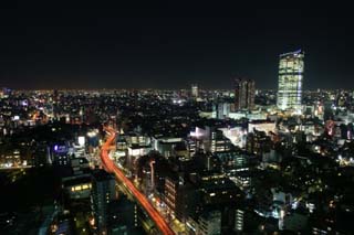 Foto, materieel, vrij, landschap, schilderstuk, bevoorraden foto,Een avond bezichtiging van Roppongi, Gebouw, De Metropolitexpressway, Avond uitzicht, Schemering