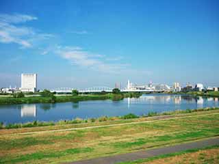 Foto, materieel, vrij, landschap, schilderstuk, bevoorraden foto,De Tamagawa, , , , 