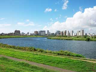 Foto, materiell, befreit, Landschaft, Bild, hat Foto auf Lager,Die Tamagawa, , , , 