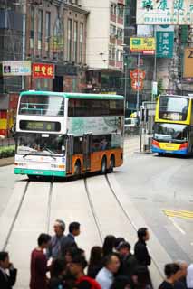 Foto, materiell, befreit, Landschaft, Bild, hat Foto auf Lager,Hong Kong Tram, , , , 