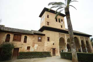 photo,material,free,landscape,picture,stock photo,Creative Commons,The Tower of the Alhambra Palace lady, , , , 