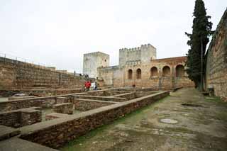 photo, la matire, libre, amnage, dcrivez, photo de la rserve,Palais de l'Alhambra Alcazaba, , , , 