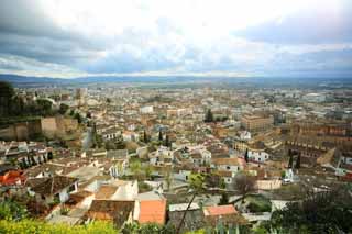 fotografia, materiale, libero il panorama, dipinga, fotografia di scorta,Granada, , , , 