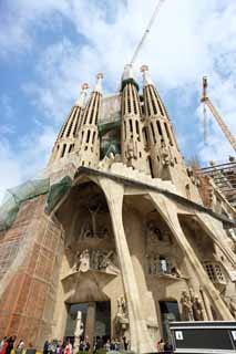 Foto, materieel, vrij, landschap, schilderstuk, bevoorraden foto,De Sagrada Familia!, , , , 