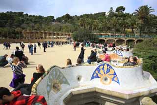 Foto, materieel, vrij, landschap, schilderstuk, bevoorraden foto,Park Guell, , , , 