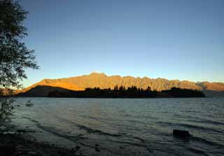 Foto, materieel, vrij, landschap, schilderstuk, bevoorraden foto,Lake Wakatipu, , , , 