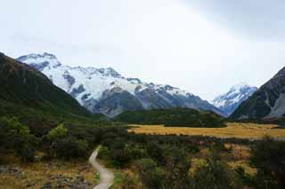 Foto, materieel, vrij, landschap, schilderstuk, bevoorraden foto,Mount Cook, , , , 