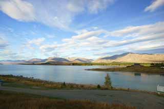 Foto, materieel, vrij, landschap, schilderstuk, bevoorraden foto,Lake Tekapo, , , , 