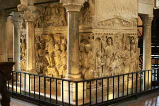 photo,material,free,landscape,picture,stock photo,Creative Commons,Sarcophagus of the church of Sant'Ambrogio Rico, , , , 