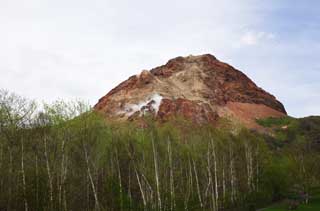 photo, la matire, libre, amnage, dcrivez, photo de la rserve,Mt. Showa Devant de la jambe-zan, Mt. ShowShin-zan, ruption, volcan actif, Bave balancent