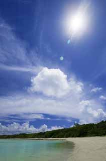 photo, la matire, libre, amnage, dcrivez, photo de la rserve,Une plage de pays du sud, plage sablonneuse, ciel bleu, plage, nuage