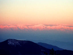 fotografia, materiale, libero il panorama, dipinga, fotografia di scorta,Bagliore di aurora delle Giappone Alpi, montagna, neve, , 