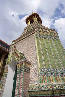 photo, la matire, libre, amnage, dcrivez, photo de la rserve,Clocher de temple du Bouddha meraude, Or, Bouddha, Temple du Bouddha meraude, Visiter des sites pittoresques