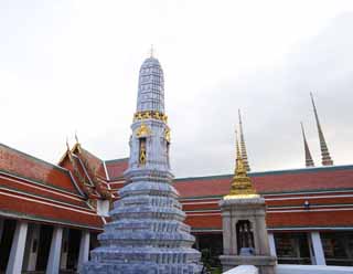 Foto, materieel, vrij, landschap, schilderstuk, bevoorraden foto,Een rijzen van de watt Poe uit, Pagoda, Dood van De boeddha tempel, Graf, Bezoekende touristenplaats