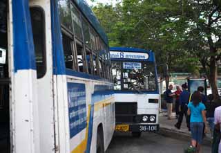 fotografia, materiale, libero il panorama, dipinga, fotografia di scorta,Un autobus tailandese, autobus, capolinea, macchina, fermata di autobus