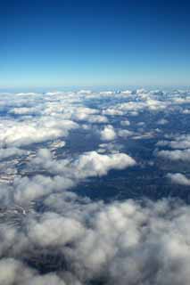 Foto, materieel, vrij, landschap, schilderstuk, bevoorraden foto,Ver-buiten Mts. Hidaka, Wolk, Mts. Hidaka, Mt. Yuubari, Blauwe lucht