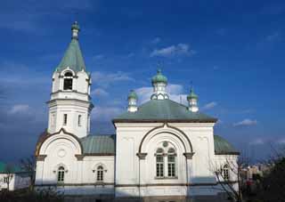 photo, la matire, libre, amnage, dcrivez, photo de la rserve,Une glise orthodoxe chrtienne, glise, ciel bleu, Style byzantin, Christianisme