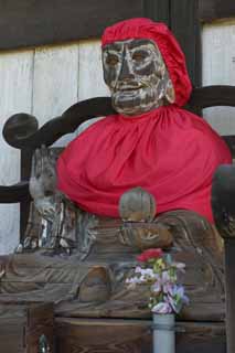 photo, la matire, libre, amnage, dcrivez, photo de la rserve,Une statue en bois avant la Salle du Temple de Todai-ji du Grand Bouddha, statue en bois, Une image prsente de statue bouddhiste, Bouddhisme, Image bouddhiste