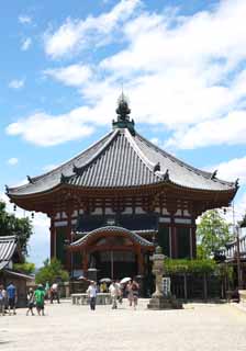 Foto, materieel, vrij, landschap, schilderstuk, bevoorraden foto,Kofuku-ji Tempel zuiden zeshoekig gebouw, Boeddhisme, Van hout gebouw, De negende bedevaart rondom ht drieendertig heilig doet in de Kinki stadsdeel Bill lokaal, Wereld heritage