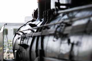 Foto, materieel, vrij, landschap, schilderstuk, bevoorraden foto,Ik ben actiefs gedurende het leven, Bewasem locomotief, Trein, Aandrijfwiel, Ijzer