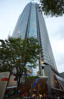 fotografia, materiale, libero il panorama, dipinga, fotografia di scorta,Roppongi riduce ad una montagnola, Il centro, edificio a molti piani, Le colline raggruppano, Vetro