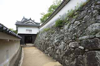 fotografia, material, livra, ajardine, imagine, proveja fotografia,O Himeji-jo porto de Castelo, Quatro Castelo de tesouros nacional, Sadanori Akamatsu, Shigetaka Kuroda, Hideyoshi Hashiba