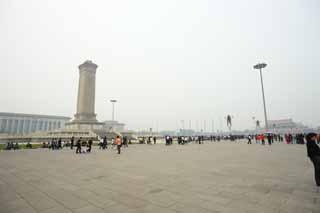 photo,material,free,landscape,picture,stock photo,Creative Commons,Tiananmen Square, stone pavement, Tiananmen Square, The People's Republic of China, The history