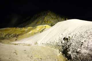 fotografia, materiale, libero il panorama, dipinga, fotografia di scorta,Noboribetsu Onsen valle di inferno, primavera calda, Zolfo, Calore terrestre, vulcano