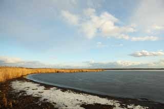 foto,tela,gratis,paisaje,fotografa,idea,Lake Uto Ney, Suelo hmedo, Hielo, Temperatura de congelacin, Cielo azul