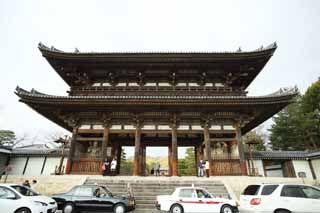 photo,material,free,landscape,picture,stock photo,Creative Commons,The Ninna-ji Temple Nio guardian deity gate, Deva gate, Case mother appearance of a house, Japanese architectural style, famous temple with a venerable history