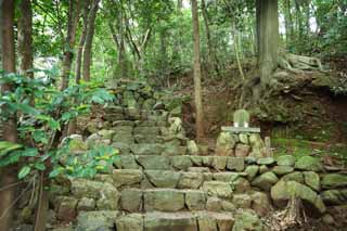 fotografia, materiale, libero il panorama, dipinga, fotografia di scorta, sacrario scintoista Takemoto Oga in Uji, Takemoto, monumento, prenda a sassate scalinata, Scintoismo