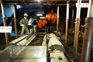 Foto, materiell, befreit, Landschaft, Bild, hat Foto auf Lager,Yuubari-Kohlenbergwerk, Die Bergbauindustrie, Kohlenbergwerk, Kohle, Arbeiter