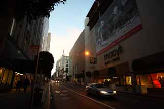 fotografia, materiale, libero il panorama, dipinga, fotografia di scorta,San Francisco del crepuscolo, Alla buio, macchina, costruendo, Fila di case lungo una strada urbana