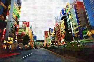 illust,tela,gratis,paisaje,fotografa,idea,pintura,Lpiz de color,dibujo,Kabukicho, Shinjuku, Restaurante, Letrero, Modales y costumbres, Illuminations