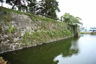 photo,material,free,landscape,picture,stock photo,Creative Commons,Young Matsushiro moat, moat, Ishigaki, Kurokawa Castle, Ujisato Gamo