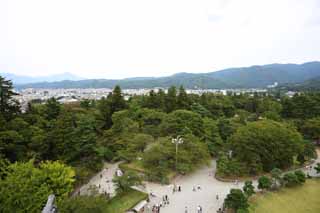 photo,material,free,landscape,picture,stock photo,Creative Commons,Aizu Wakamatsu, tile, building, town, The castle tower