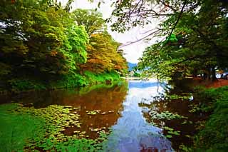 illust, , , , , ,  ,  , ., Matsushiro moat, moat, Ishigaki, Kurokawa , Ujisato Gamo