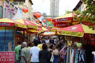 fotografia, materiale, libero il panorama, dipinga, fotografia di scorta,Chinatown, Acqua di carrozza di vacca Citt stradale, parasole, Facendo compere, turista