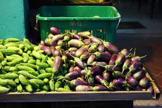 fotografia, materiale, libero il panorama, dipinga, fotografia di scorta,Una melanzana ed una zucca amara, negozio vegetale, Una melanzana, zucca amara, 