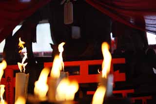 Foto, materiell, befreit, Landschaft, Bild, hat Foto auf Lager,Fushimi-Inari Taisha Shrine Falkenadlergesellschaft, Kerze, , Inari, Fuchs