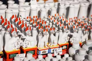 fotografia, materiale, libero il panorama, dipinga, fotografia di scorta,Fushimi-Inari Taisha mascotte di Sacrario, donna grasso-affrontata, spiritello lungo-annusato, L'anno Nuovo sta esorcizzando freccia, Anno Nuovo le feste