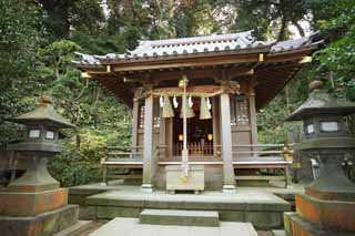 fotografia, materiale, libero il panorama, dipinga, fotografia di scorta,Lato di Sacrario di Eshima Tsunomiya Yasaka-jinja il Sacrario, sacrario pi basso, Sacrario scintoista, , Ozunu Enno