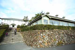 foto,tela,gratis,paisaje,fotografa,idea,Museum japons sala del centro de salud de Society de la Cruz Roja de pueblo de Meiji - mura, Construccin del Meiji, La occidentalizacin, Edificio historia de vaqueros -style, Herencia cultural