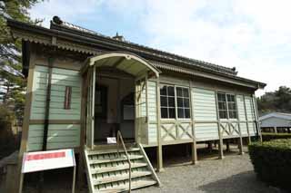 Foto, materiell, befreit, Landschaft, Bild, hat Foto auf Lager,Meiji-mura-Dorf Museum japanische Rote Bse Gesellschaft medizinisches Zentrumsmndel, das Bauen vom Meiji, Die Verwestlichung, West-Stilgebude, Kulturelles Erbe